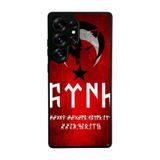 BG AKSESUAR Samsung Galaxy S25 Ultra ile Uyumlu Silikon Kılıf, Göktürkçe Türk Yazılı, Mat Siyah, Şok Emici Koruyucu Kapak