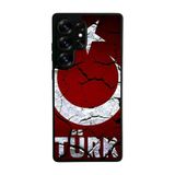 BG AKSESUAR Samsung Galaxy S25 Ultra Uyumlu Göktürkçe Türk Yazılı Silikon Kılıf, Mat Siyah, Koruyucu, Şok Emici