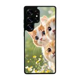 BG AKSESUAR Samsung Galaxy S25 Ultra Uyumlu Kedi Figürü Temalı Mat Siyah Silikon Kılıf, Yumuşak, Koruyucu, Şok Emici