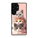 BG AKSESUAR Samsung Galaxy S25 Ultra Uyumlu Kedi Figürü Temalı Silikon Kılıf, Mat Siyah, Yumuşak Silikon, Şok Emici