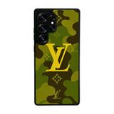 BG AKSESUAR Samsung Galaxy S25 Ultra Uyumlu Kılıf, LouisVuitton Tasarım, Siyah, Silikon