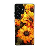 BG AKSESUAR Samsung Galaxy S25 Ultra Uyumlu Kılıf, Siyah, Çiçek Deseni, Silikon, Şok Emici