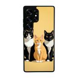 BG AKSESUAR Samsung Galaxy S25 Ultra Uyumlu Kılıf, Yumuşak Silikon, Koruyucu, Şok Emici, Kedi Desenli, Siyah