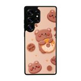BG AKSESUAR Samsung Galaxy S25 Ultra Uyumlu Silikon Kılıf, Oyuncak Ayıcık Tasarımı, Yumuşak Silikon, Şok Emici, Beige