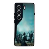 BG AKSESUAR Tecno Camon 40 ile Uyumlu Game of Thrones Tasarımlı Glossy Premium Kılıf, Siyah ve Turkuaz