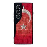 BG AKSESUAR Tecno Camon 40 ile Uyumlu Türk Bayrağı Tasarımlı Glossy Premium Kılıf, Kırmızı