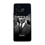 BG AKSESUAR Tecno Pova 6 ile Uyumlu Mustafa Kemal Atatürk Tasarımlı Glossy Premium Kılıf, Siyah