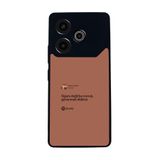 BG AKSESUAR Tecno Pova 6 ile Uyumlu Şarkı Sözleri Tasarımlı Glossy Premium Kılıf, Siyah-Kahverengi