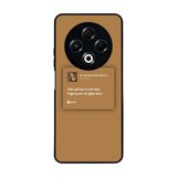 BG AKSESUAR Tecno Spark 30 ile Uyumlu Şarkı Sözleri Tasarımlı Glossy Premium Kılıf, Kahverengi
