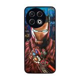 BG AKSESUAR Tecno Spark 30 Pro ile Uyumlu Iron Man Baskılı Mat Siyah Silikon Kılıf, Şok Emici Koruyucu Kapak