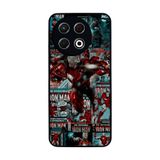 BG AKSESUAR Tecno Spark 30 Pro ile Uyumlu Kılıf, Iron Man Baskılı, Mat Siyah, Yumuşak Silikon, Şok Emici