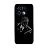 BG AKSESUAR Tecno Spark 30 Pro ile Uyumlu Mustafa Kemal Atatürk Tasarımlı Glossy Premium Kılıf, Siyah