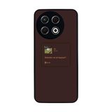 BG AKSESUAR Tecno Spark 30 Pro ile Uyumlu Şarkı Sözleri Tasarımlı Glossy Premium Kılıf, Kahverengi