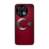 BG AKSESUAR Tecno Spark 30 Pro ile Uyumlu Türk Bayrağı Baskılı Mat Siyah Kılıf, Yumuşak Silikon, Koruyucu, Şok Emici Kapak