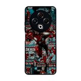 BG AKSESUAR Tecno Spark 30 Uyumlu Kılıf, Iron Man Marvel Baskılı, Mat Siyah, Yumuşak Silikon, Şok Emici