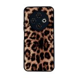 BG AKSESUAR Tecno Spark 30C ile Uyumlu Leopar Desenli Siyah Kılıf, Yumuşak Silikon, Koruyucu, Şok Emici Kapak