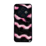 BG AKSESUAR Tecno Spark 30C ile Uyumlu Leopar Kürk Desenli Siyah Silikon Kılıf, Şok Emici Koruyucu Kapak