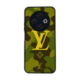 BG AKSESUAR TECNO Spark 30C ile Uyumlu LouisVuitton Tasarımlı Siyah Kılıf, Yumuşak Silikon, Koruyucu, Şok Emici Kapak