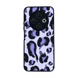 BG AKSESUAR Tecno Spark 30C ile Uyumlu Pastel Leopar Desenli Siyah Silikon Kılıf, Şok Emici Koruyucu Kapak