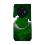 BG AKSESUAR Tecno Spark 30C ile Uyumlu Türk Bayrağı Baskılı Siyah Kılıf, Yumuşak Silikon, Koruyucu, Şok Emici
