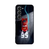BG AKSESUAR Tecno Spark 40 Pro ile Uyumlu Şimsek McQueen Tasarımlı Glossy Premium Kılıf, Siyah