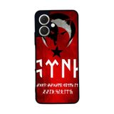 BG AKSESUAR Tecno Spark GO 2 ile Uyumlu Göktürkçe Türk Yazılı, Mat Siyah, Yumuşak Silikon, Şok Emici Koruyucu Kılıf