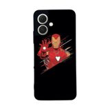 BG AKSESUAR Tecno Spark GO 2 ile Uyumlu Kılıf, Iron Man Marvel Baskılı, Yumuşak Silikon, Koruyucu, Şok Emici, Siyah