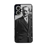 BG AKSESUAR Tecno Spark GO 2 ile Uyumlu Kılıf, Mustafa Kemal Atatürk Baskılı, Yumuşak Silikon, Koruyucu, Şok Emici, Siyah