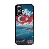 BG AKSESUAR Tecno Spark GO 2 ile Uyumlu Kılıf, Türk Bayrağı Baskılı, Yumuşak Silikon, Şok Emici, Siyah