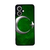 BG AKSESUAR Tecno Spark GO 2 Uyumlu Kılıf, Yumuşak Silikon, Koruyucu, Şok Emici, Türk Bayrağı Baskılı, Siyah