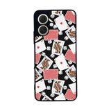 BG AKSESUAR Tecno Spark GO2 ile Uyumlu Kart Tasarımlı Glossy Premium Kılıf, Siyah