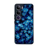 BG AKSESUAR Vivo V40 Lite Uyumlu Kılıf, Mat Siyah, Çiçek Deseni, Yumuşak Silikon, Koruyucu