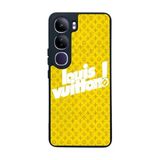 BG AKSESUAR Vivo V40 Lite Uyumlu Kılıf, Mat Siyah, Yumuşak Silikon, Koruyucu, Şok Emici, LouisVuitton Deseni