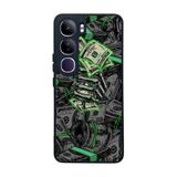 BG AKSESUAR Vivo V40 Lite Uyumlu Kılıf, Mat Siyah, Yumuşak Silikon, Koruyucu, Şok Emici, Money Desen