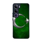 BG AKSESUAR Vivo V40 Lite Uyumlu Mat Siyah Kılıf, Türk Bayrağı Baskılı, Yumuşak Silikon, Koruyucu, Şok Emici