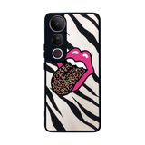 BG AKSESUAR Vivo V50 Lite ile Uyumlu Kılıf, Pastel Leopar Desenli, Yumuşak Silikon, Şok Emici Koruyucu Kapak