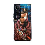 BG AKSESUAR Vivo V50 Lite Uyumlu Kılıf, Iron Man Marvel Temalı, Yumuşak Silikon, Şok Emici, Siyah