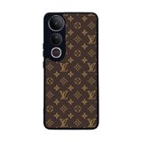 BG AKSESUAR Vivo V50 Lite Uyumlu Kılıf, Louis Vuitton Deseni, Siyah, Silikon, Koruyucu