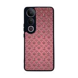 BG AKSESUAR Vivo V50 Lite Uyumlu Kılıf, Louis Vuitton Deseni, Siyah, Yumuşak Silikon, Koruyucu
