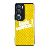 BG AKSESUAR Vivo Y19s ile Uyumlu Kılıf, Louis Vuitton Deseni, Siyah, Silikon