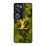 BG AKSESUAR Vivo Y19s ile Uyumlu Kılıf, LouisVuitton Deseni, Siyah, Yumuşak Silikon, Koruyucu, Şok Emici