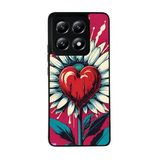 BG AKSESUAR Xiaomi Mi 14T ile Uyumlu Kılıf, Çiçek Deseni, Siyah, Yumuşak Silikon, Koruyucu
