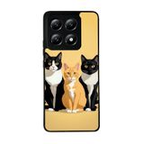 BG AKSESUAR Xiaomi Mi 14T ile Uyumlu Kılıf, Kedi Desenli, Sarı, Yumuşak Silikon, Koruyucu, Şok Emici