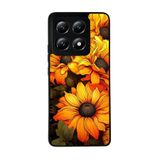BG AKSESUAR Xiaomi Mi 14T ile Uyumlu Kılıf, Siyah, Çiçek Deseni, Yumuşak Silikon, Koruyucu, Şok Emici