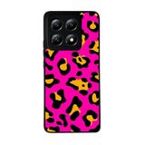 BG AKSESUAR Xiaomi Mi 14T ile Uyumlu Pastel Leopar Desenli Siyah Silikon Kılıf, Şok Emici Koruyucu Kapak