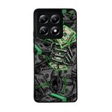 BG AKSESUAR Xiaomi Mi 14T Pro ile Uyumlu Kılıf, Money Baskılı, Siyah, Yumuşak Silikon, Şok Emici