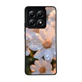 BG AKSESUAR Xiaomi Mi 14T Pro ile Uyumlu Kılıf, Siyah, Çiçek Deseni, Yumuşak Silikon, Şok Emici