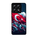 BG AKSESUAR Xiaomi Mi 14T Pro ile Uyumlu Siyah Kılıf, Türk Bayrağı Baskılı, Yumuşak Silikon, Şok Emici