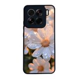 BG AKSESUAR Xiaomi Mi 15 ile Uyumlu Siyah Silikon Kılıf, Çiçek Deseni, Çiziklere ve Darbelere Karşı Koruma