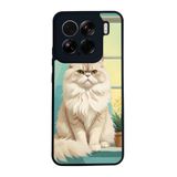 BG AKSESUAR Xiaomi Mi 15 ile Uyumlu Siyah Silikon Kılıf, Kedi Tasarımı, Çiziklere ve Darbelere Karşı Koruma